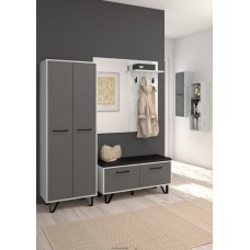 Mēbeļu komplekts BOSS 6, Craft Balts/Grafīts